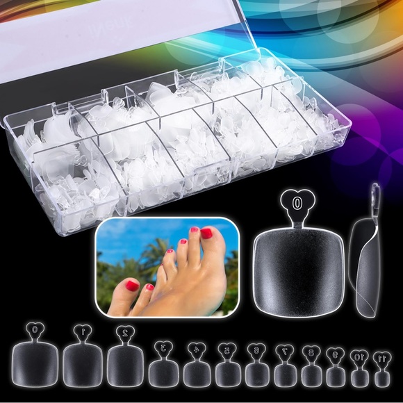 500Pcs Gel x Toe Nail Tips - Picture 3 of 9